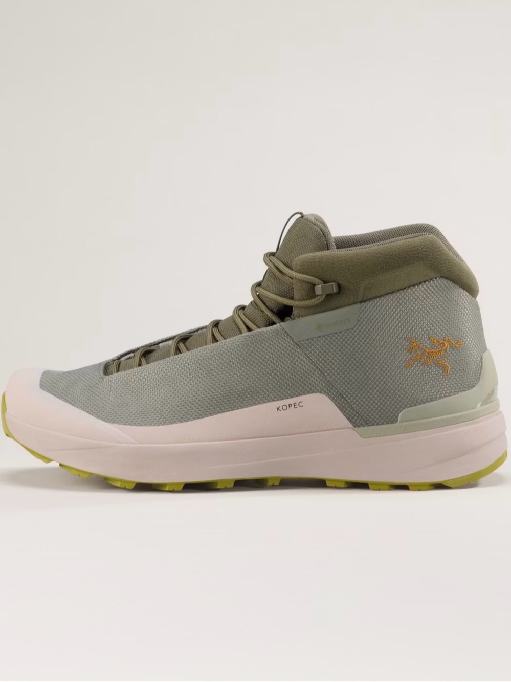 Arc'teryx Women's Kopec Mid Hiking Shoe - Olive Green, Cream, Lime